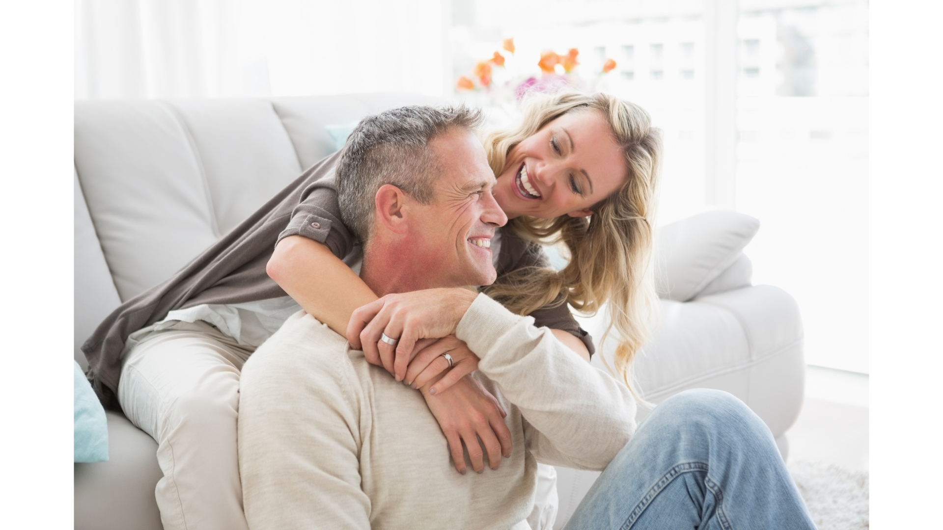 A couple sharing a warm moment at home
